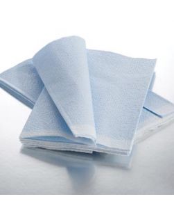 Fanfold Bed Sheet, Super Tissue/ Poly/ Tissue, Blue, 40 x 84, 48/cs (60 cs/plt)