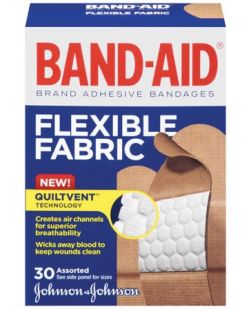 Flexible Fabric Adhesive Bandages, Assorted, 30/bx, 24 bx/cs