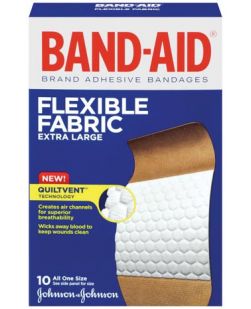 Flexible Fabric Adhesive Bandages, X-Large, 10/bx, 24 bx/cs