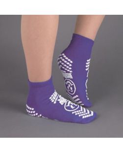 Slipper Sock, Double Printed Risk Alert, Purple, XXL-Adult, 48 pr/cs