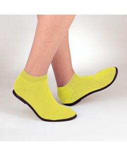 Small Hard Sole Plus Slippers, 5-7, Lemon, 48 pr/cs