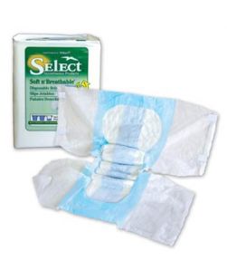 Brief, Disposable, Large, 45-58 W/H, Capacity 19.3 fl oz, Blue, 12/bg, 6 bg/cs