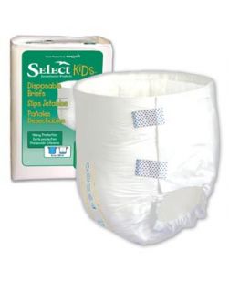 Brief, Toddler Plus, Fits 28-42 lbs, Capacity 9.8 fl oz, White, 10/bg, 10 bg/cs