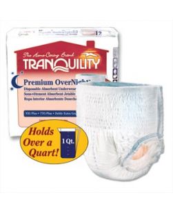 Underwear, XXL-Plus Overnight DAU, 62-80, 250+ lbs, Capacity 34.0 fl oz, 12/bg, 4 bg/cs (30 cs/plt)