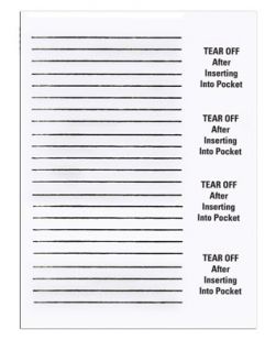 Insert Card For Bracelets 140-XX-PDM & 940-XX-PDJ, 500/bk