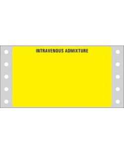 Labeling For General IV Administration For Dot Matrix Printers, 2 7/16 x 4, Intravenous Admixture, Yellow, 2,500/bx