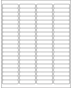 Single Ply Labels, White, On 8½ x 11 Sheets, ½ x 2, 8,000/bx