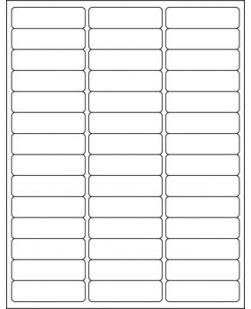 Single Ply Labels, White, On 8½ x 11 Sheets, ¾ x 2 5/8, 39/sheet, 10,500/bx