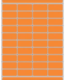 Patient Charge Labels, 7/8 x 2, Orange, 10,000/bx