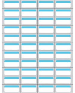 Patient Charge Labels, ¾ x 1¾, Blue Stripe, 11,000/bx