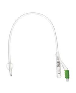 2-Way Foley Catheter, 5cc Balloon, 100% Silicone, Sterile, 14FR, 10/bx (on contract)