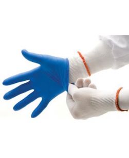 Glove Liners, Medical-Inspected (Full Finger), Medium, Orange Cuff Band, 144 pr/cs