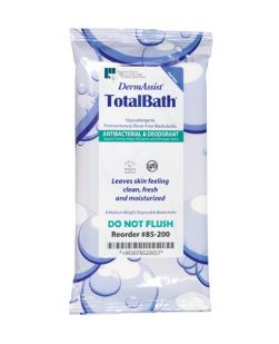 Bath Cloth, Medium Weight, Antibacterial, Deodoranct, Clean Scent, Moisturizing, 8/pk, 30 pk/cs