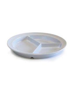 Partitioned Dinner Plate, 8¾ Dia, White, 48/ctn