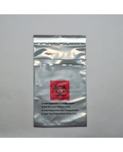 3-Wall Specimen Transfer Bag, Reclosable, Biohazard, 2 mil, 6 x 10, 1000/cs
