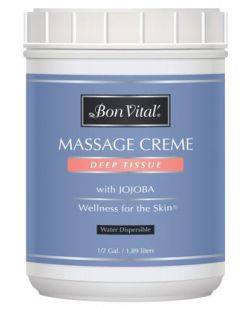 Deep Tissue Massage Creme, 0.5 Gallon Jar, 6/cs