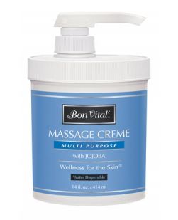 Multi-Purpose Massage Crème, 14 oz Jar with Pump, 6/cs