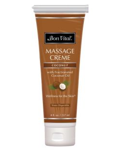 Coconut Massage Crème, 8 oz Refillable Tube, 12/cs