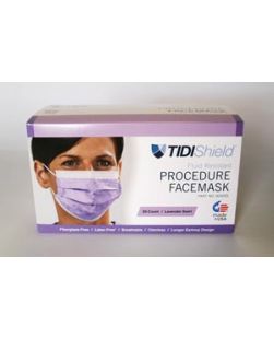 Earloop Procedure Facemask, Level 1, Lavender Swirl, Latex Free (LF), 50/bx, 10 bx/cs
