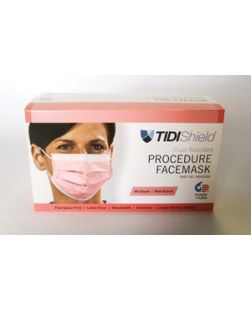 Earloop Procedure Facemask, Level 2, Pink Punch, Latex Free (LF), 50/bx, 10 bx/cs