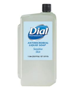 Sensitive Skin Liquid Hand Soap, Antimicrobial, 1 Liter Refill, 8/cs (2340082839, 1747317, 1937894)