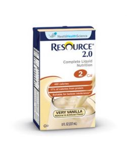 Resource 2.0 Vanilla Flavored, 8 fl oz Brik Paks, 27/cs (150 cs/plt) (Minimum Expiry Lead is 90 days)