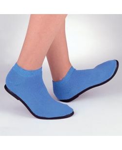 Medium Hard Sole Plus Slippers, 7½-8, Azure, 48 pr/cs
