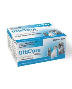 U-100 Syringe, 28G x ½, 1/2cc, 100/bx