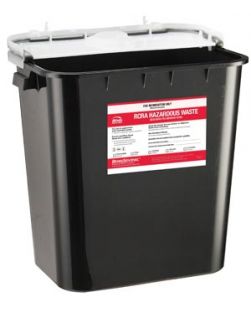 Waste Container, 8 Gal, Gasketed Hinged, Clear Lid, 10/cs
