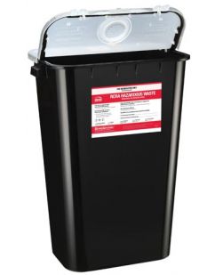 Waste Container, 11 Gal, Gasketed Hinged, Clear Lid, 6/cs