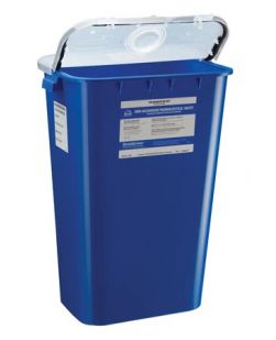 Waste Container, 11 Gal, Gasketed Hinged, Clear Lid, 6/cs