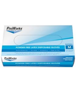 Latex Glove, Powder-Free, Medium, 100/bx, 10bx/cs