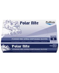 Nitrile Glove, Powder-Free, White, Small, 100/bx, 10bx/cs
