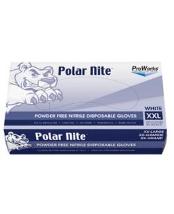 Nitrile Glove, Powder-Free, White, XX-Large, 100/bx, 10bx/cs