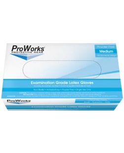 Latex Exam Grade Glove, Powder-Free, Medium, 100/bx, 10bx/cs