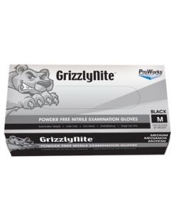 Nitrile Exam Powder Free Glove, Black,  Medium, 100/bx, 10bx/cs
