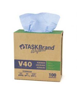 Taskbrand® V40 HW DRC, Interfold, Dispenser, Blue, 9 x 16.5, 100/bx, 9 bx/cs