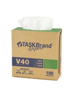 Taskbrand® V40 HW DRC, White, Interfold, 9 x 16½, 100/bx, 9 bx/cs