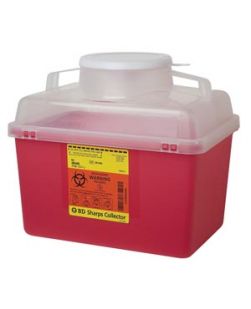 Sharps Collector, 14 Qt, Clear Top, Small Open Cap, 20/cs (Continental US Only)