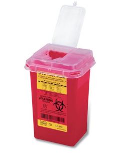 Sharps Collector, 1.0 Qt, Phlebotomy, Red, 60/cs (Continental US Only)