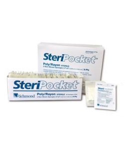 SteriPocket Sponge, Cotton Filled, 2 x 2, Sterile, 2/pk, 300 pk/bx