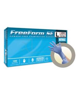 Exam Gloves, PF Nitrile, Textured Fingers, Blue, X-Large, 100/bx, 10 bx/cs (For Sale in US Only)