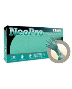 Exam Gloves, PF Chloroprene, Latex-Free, Textured Fingers, Green, X-Large, 100/bx, 10 bx/cs (For Sale in US Only)