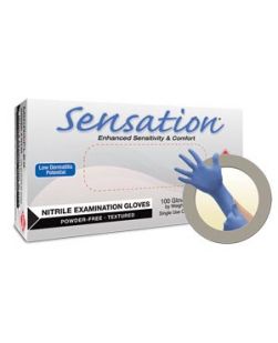 Exam Gloves, PF Nitrile, Textured Fingers, Blue, X-Large, 100/bx, 10 bx/cs (For Sale in US Only)