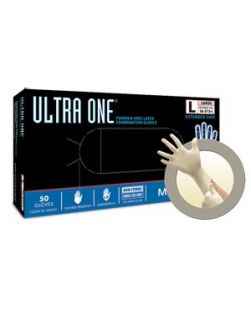 Exam Gloves, PF Latex, Extended Cuff, Textured Fingers, Large, 50/bx, 10 bx/cs (For Sale in US Only)