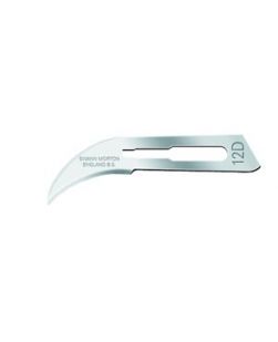Blade, Swann Morton, Sterile Stainless Steel Size 12d 100/bx
