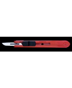 Scalpel, CS Sterile Safety, Size 10, Red Handle 25/bx