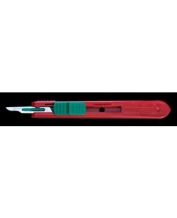 Scalpel, CS Sterile Safety, Size 15, Red Handle 25/bx