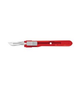 Scalpel, CS Safety, Non-Sterile Size 20, Red Handle 500/bx