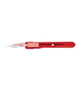 Scalpel, CS Safety, Non-Sterile Size 25a, Red Handle 500/bx